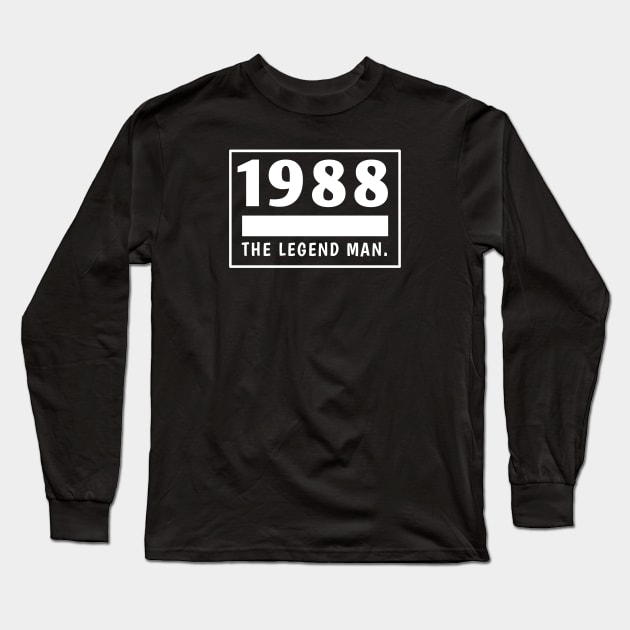 1988 birthday Long Sleeve T-Shirt by BlackMeme94